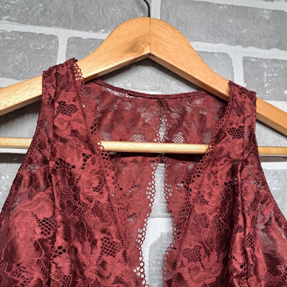 SOMA EMBRACEABLE LACE BRALETTE RACERBACK BRA XL Maroon Burgundy - Picture 3 of 8